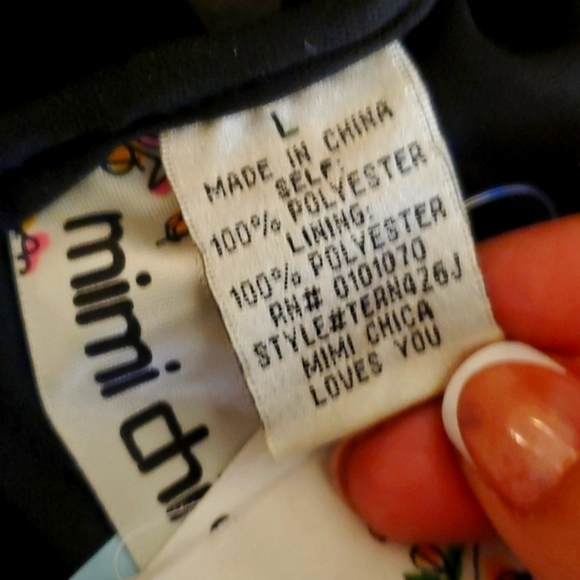 NWT Mimi Chica Black Blouse Size Large | Elegant Simple Sheer - Picture 10 of 10